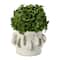 Hello Honey® 5.5" Antique White Reactive Glaze Handmade Stoneware Planter